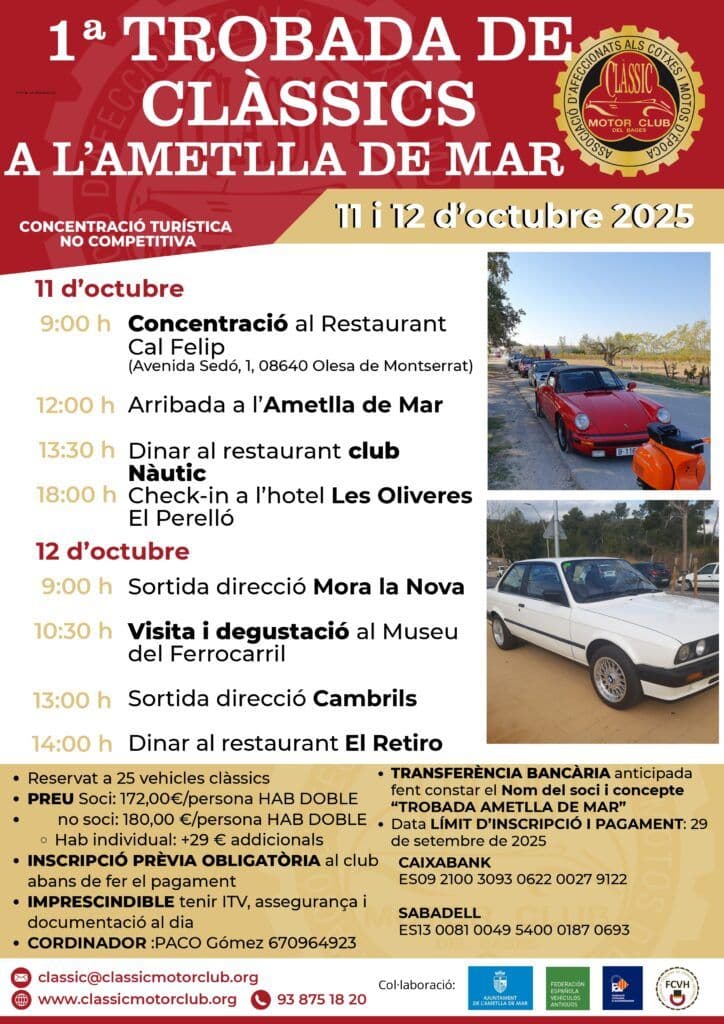 1º encuentro de clásicos en L'Ametlla de Mar