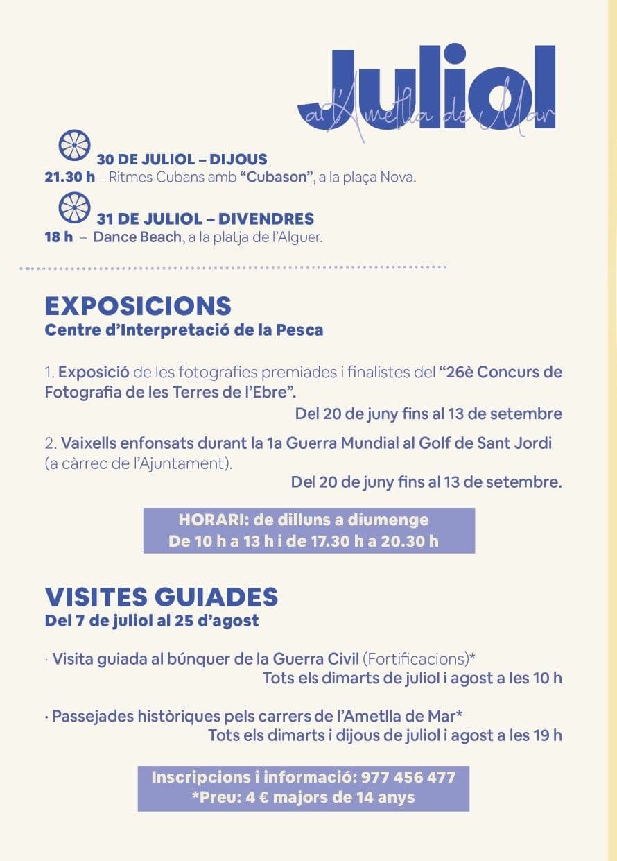Agenda Juliol 2026