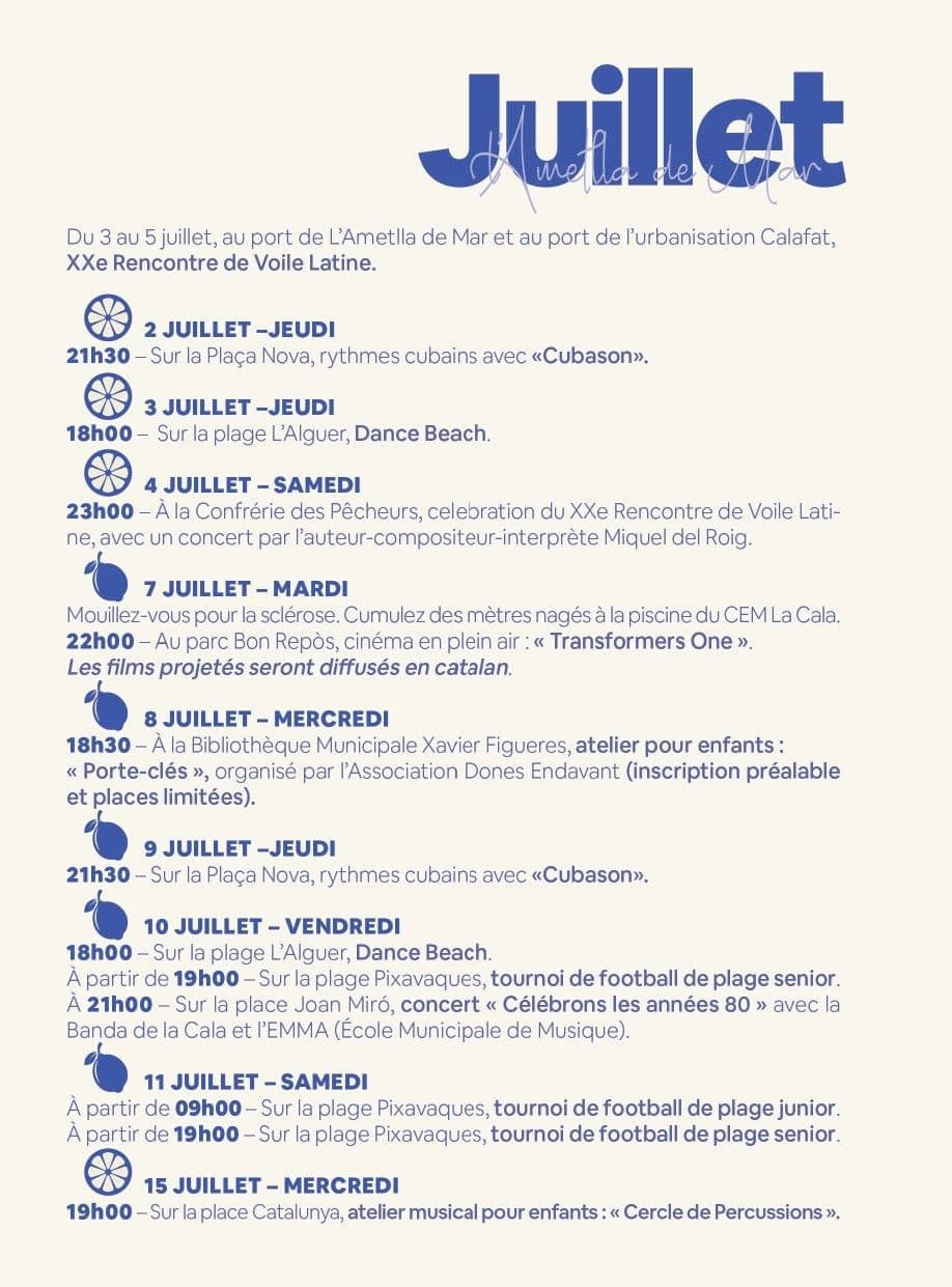 Événements Juillet