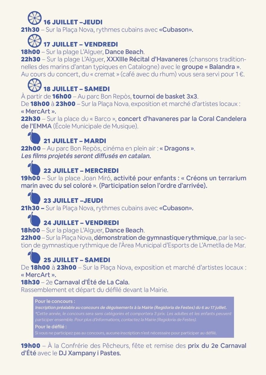 Événements Juillet