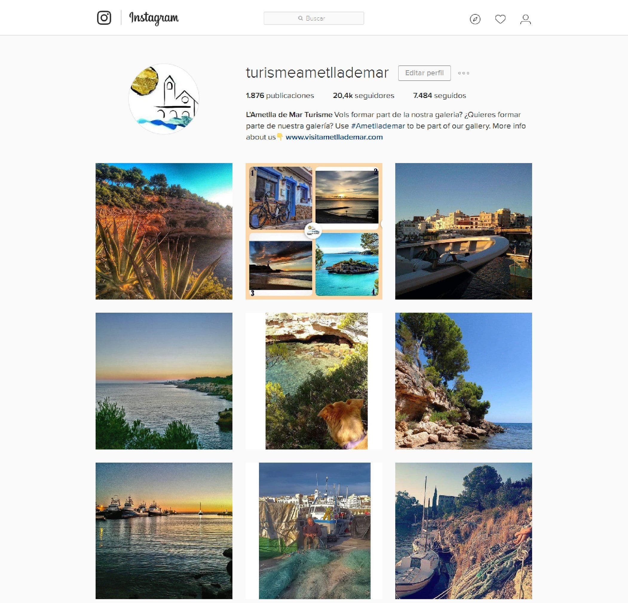 TURISMO DE L’AMETLLA DE MAR SEGUNDO EN EL RANQUING DE INSTAGRAM