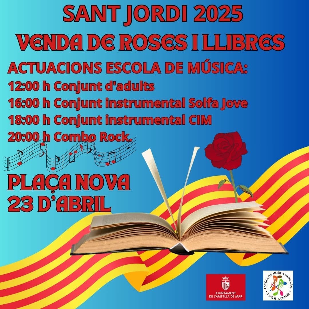 Sant Jordi 2025. Venda de roses i llibres