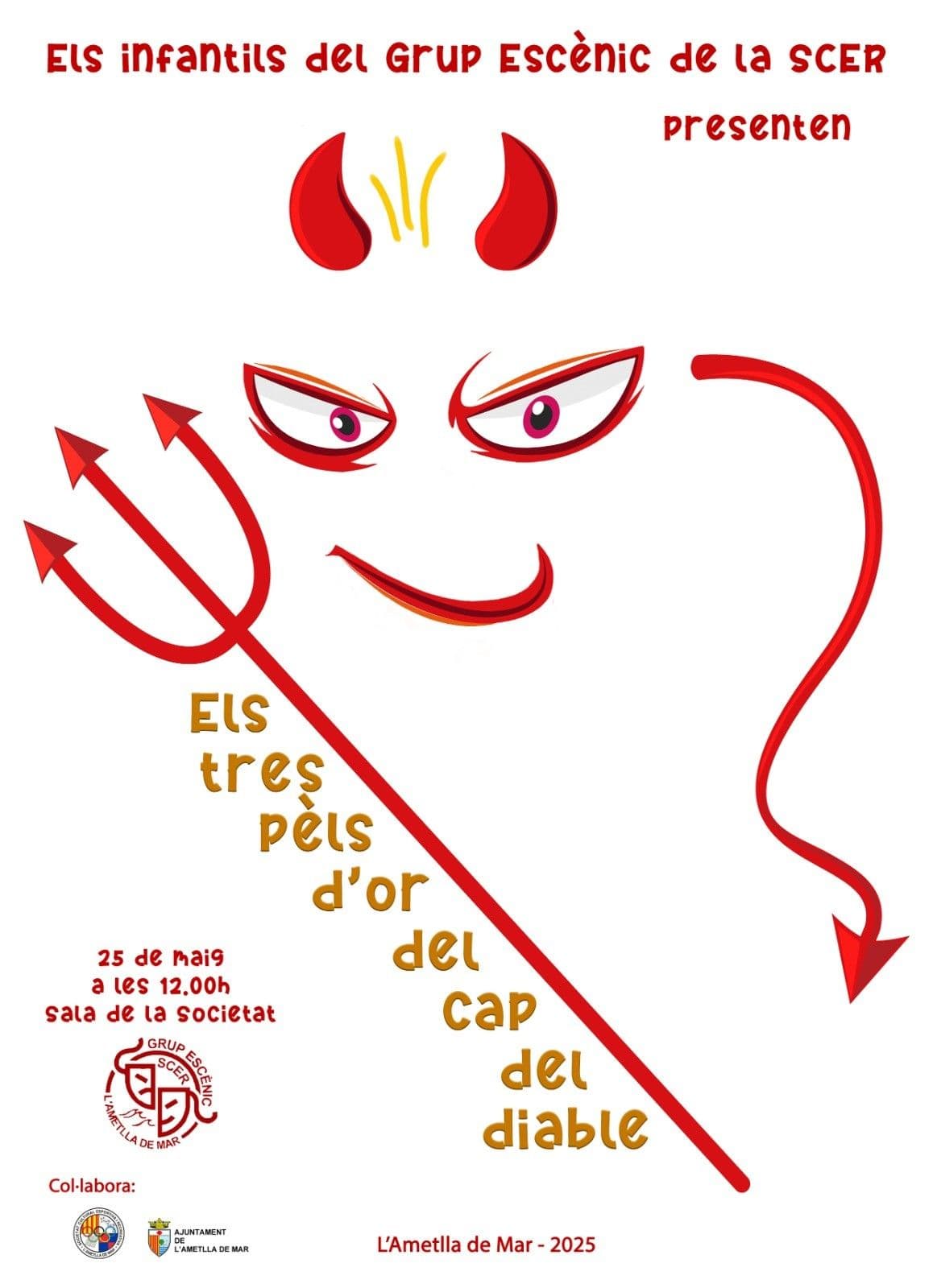 Los infantiles del grupo escénico de la SCER presentan: "Els tres pèls d'or del cap del diable"