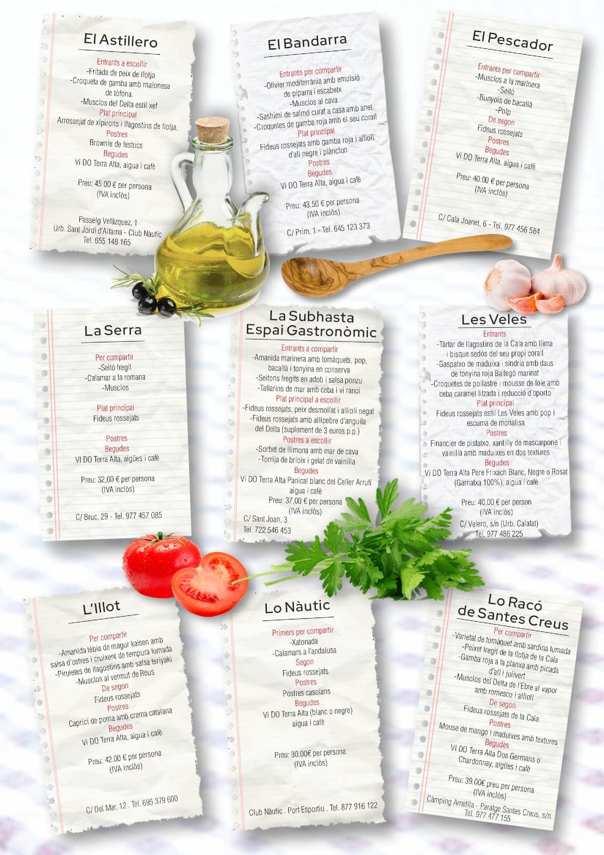 XV Journées gastronomiques du poisson bleu et "fideus rossejats" de l'Ametlla de Mar