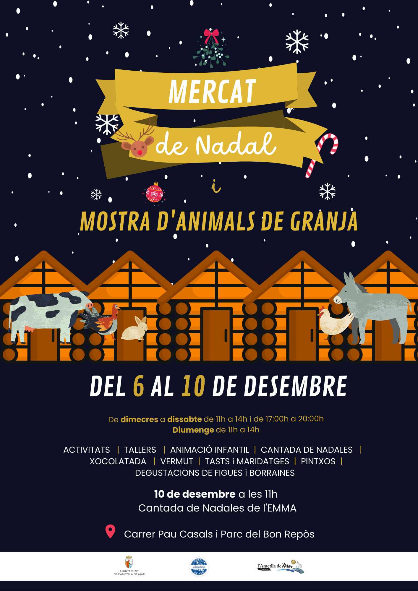 Mercado de Navidad y Muestra de animales de granja